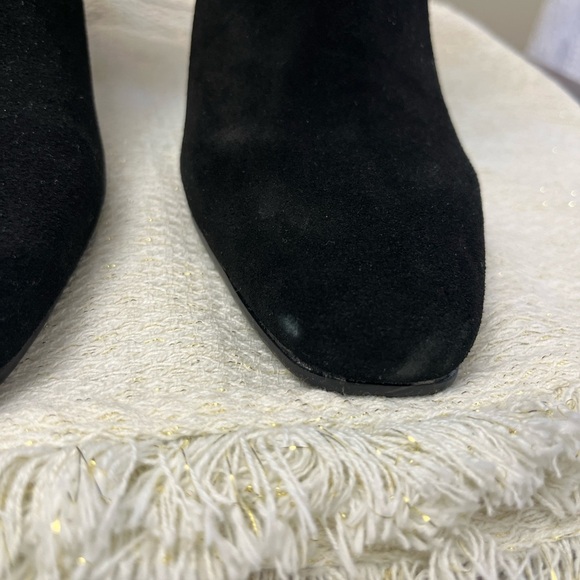 Blondo Scarlette Waterproof Suede Bootie Size 9 Black Preppy Block Heel NWOB - Picture 14 of 16